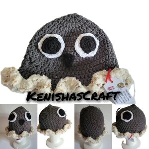 Handmade Crow Crochet Hat Love and Deepspace